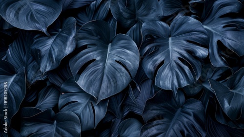  A close-up of several plants with distinctively blue leaves The middle leaf bundle exhibits a deeper, darker blue hue Only one plant is present in the image's heart photo