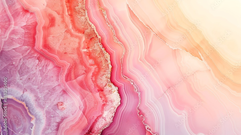 Pink, purple, and yellow hues on white and pink backdrop Top half features a white and yellow stripe Pink, purple, and yellow hues on white and pink backdrop Top half features a white and yellow stripe