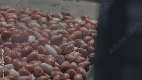 Peanuts getting Toasted on a Pan 