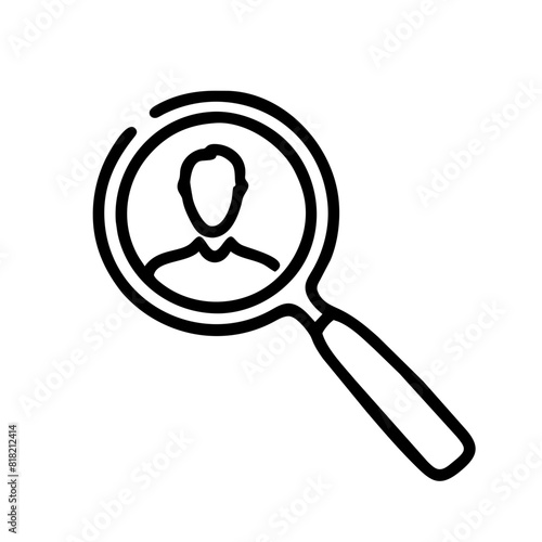 vector magnifying icon