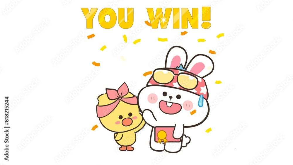 Animated Judge Declaring Victory - White Background Animated Judge Declaring Victory - White Background