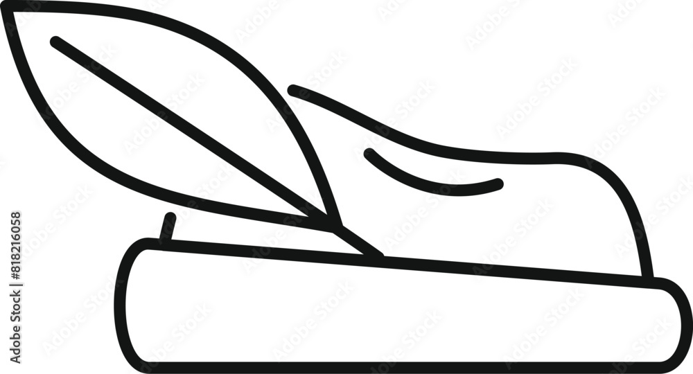 Line art icon of a shoe with a leaf, symbolizing ecofriendly footwear or green fashion Line art icon of a shoe with a leaf, symbolizing ecofriendly footwear or green fashion