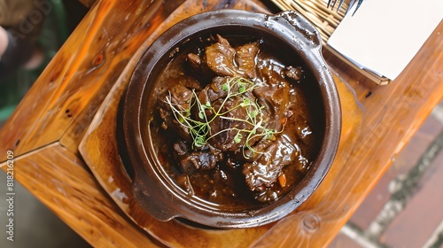Barreado. slow-cooked beef stew from the state of Paraná photo