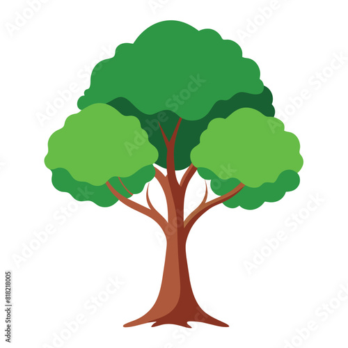 Tree watercolor  Side view green painting  set of graphics trees elements outline symbol for architecture and landscape design drawing. Vector illustration in stroke fill