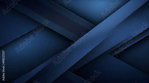 Modern dark blue abstract business background with geometric diagonal lines for presentations, banners, web designs, flyers, covers, posters, and slides 
