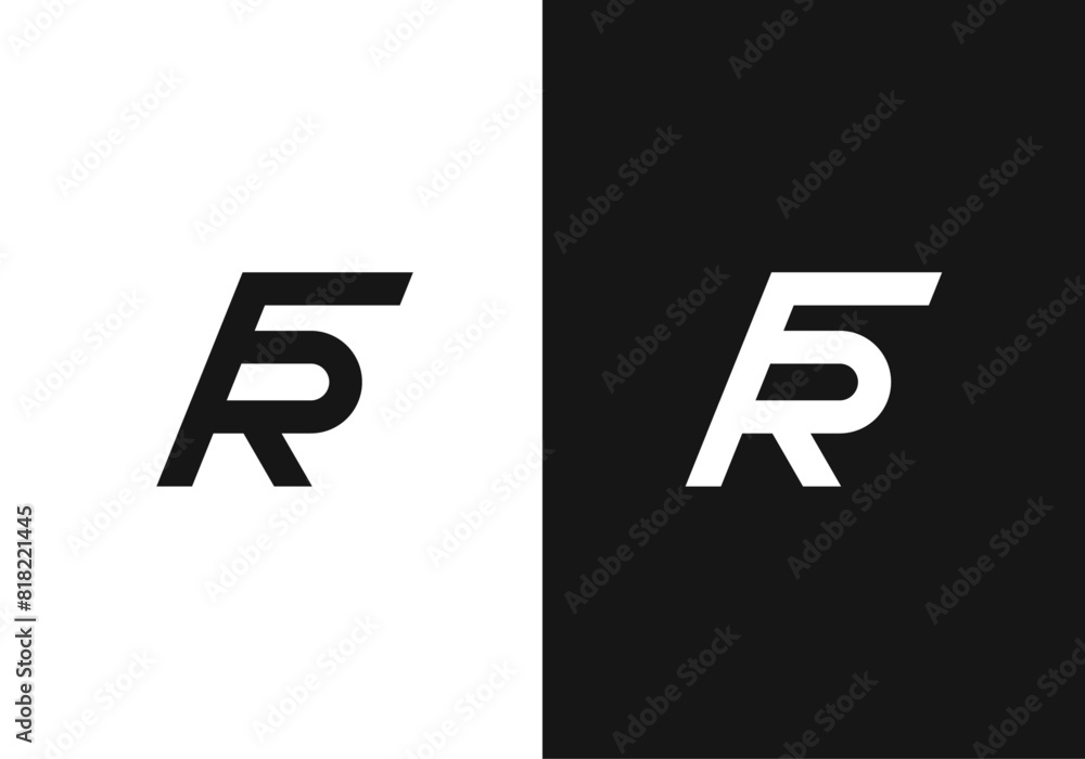 Minimal FR, RF logo icon vector logo design template. Minimal FR, RF logo icon vector logo design template.