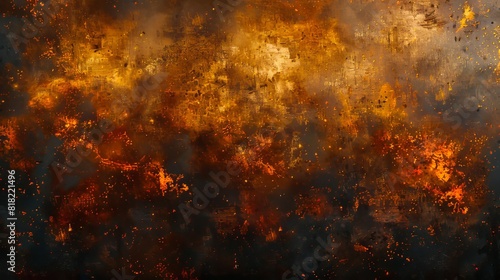 A black and orange fire background.