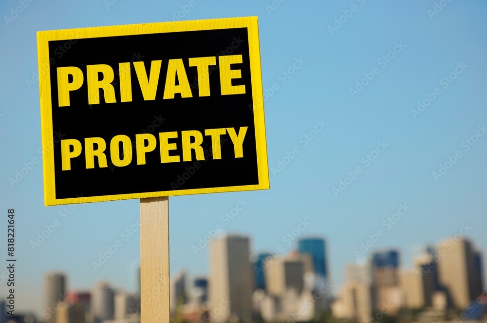 Obraz premium Private Property Sign
