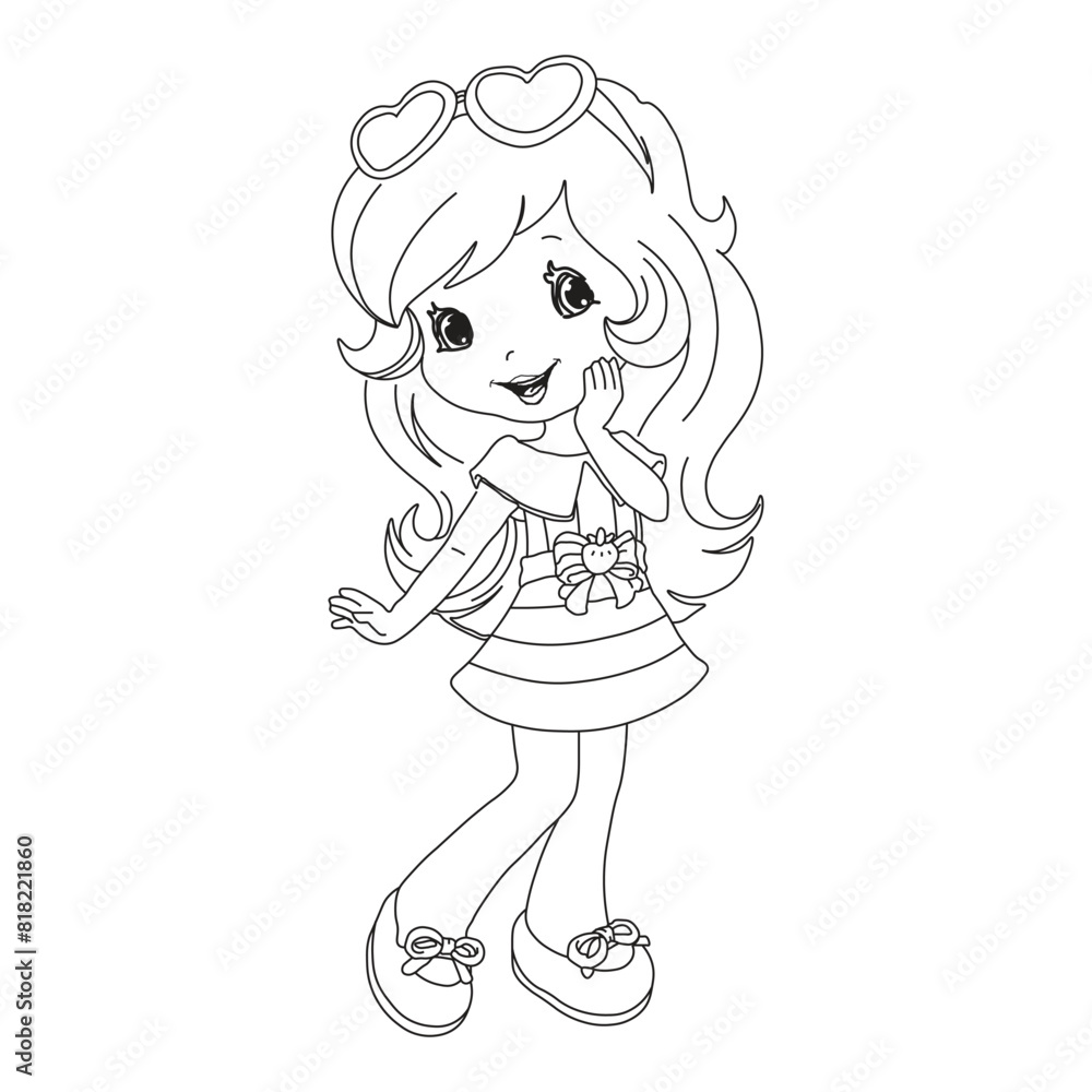 smiling young girl vector illustration smiling young girl vector illustration