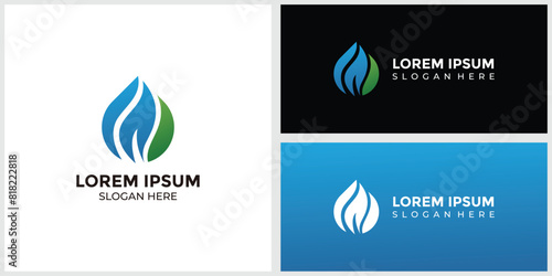 Modern gradient industrial biogas logo