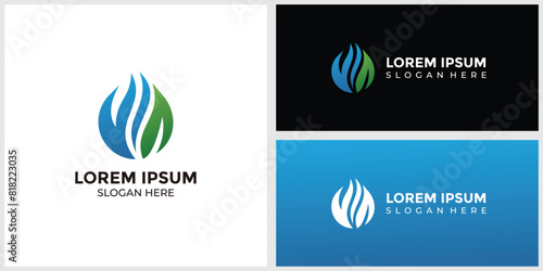 Modern gradient industrial biogas logo