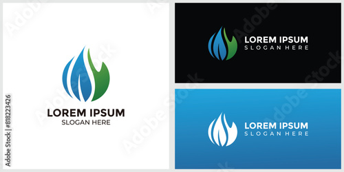 Modern gradient industrial biogas logo