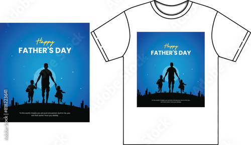 Father's Day T-shirt Design Happy Father's Day 2024 photo