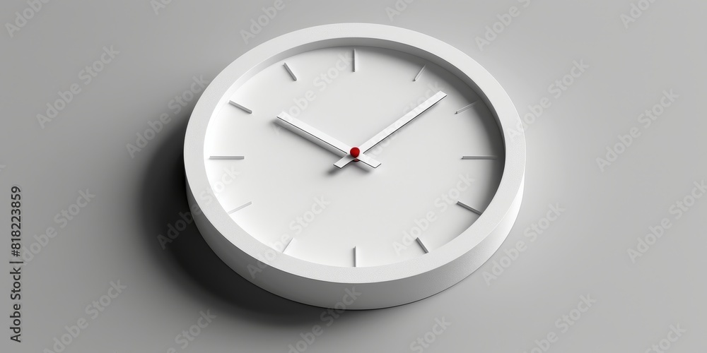 A minimalist clock face with negative space A minimalist clock face with negative space