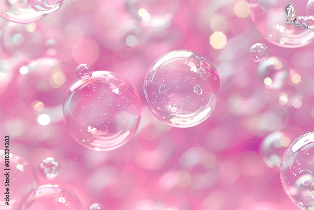 Abstract Beautiful Transparent Pink Soap Bubbles Background. Defocus, Blurred Celebration, Romantic Love ValentinesTheme. Circles Bubbles. Freshness Soap Sud Bubbles Abstract Beautiful Transparent Pink Soap Bubbles Background. Defocus, Blurred Celebration, Romantic Love ValentinesTheme. Circles Bubbles. Freshness Soap Sud Bubbles