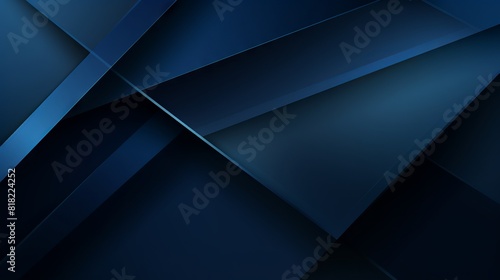 Modern dark blue abstract business background with geometric diagonal lines for presentations, banners, web designs, flyers, covers, posters, and slides 
