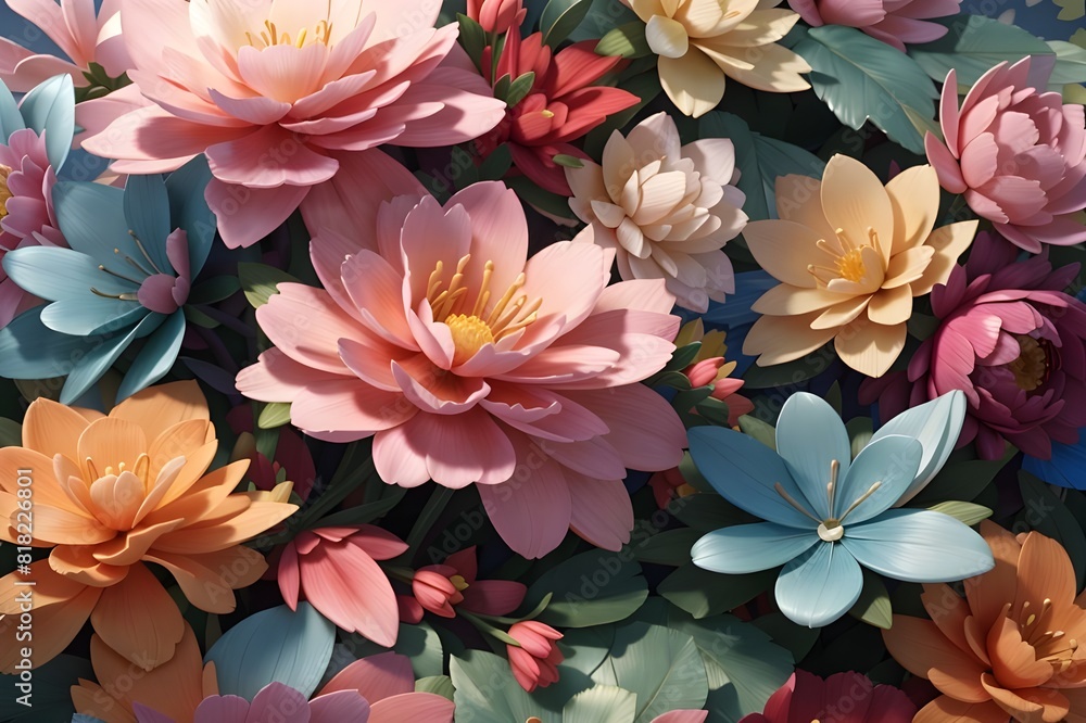 InfecFlowers in the style of watercolor art