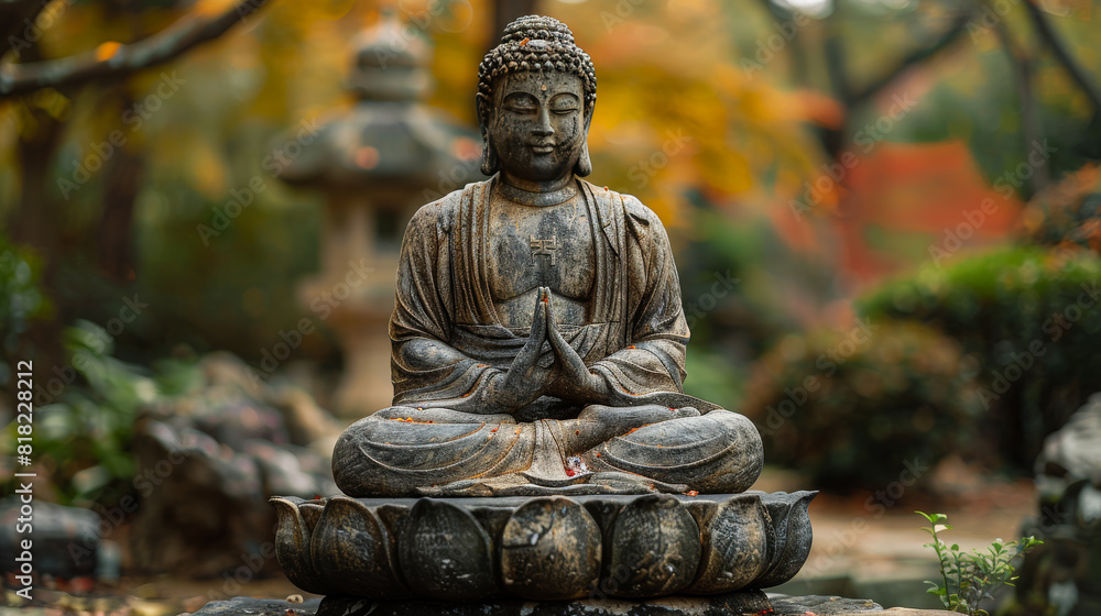 Mindfulness and self-care, close-up on a peaceful outdoor meditation setting, reconnecting with oneself. Mindfulness and self-care, close-up on a peaceful outdoor meditation setting, reconnecting with oneself.