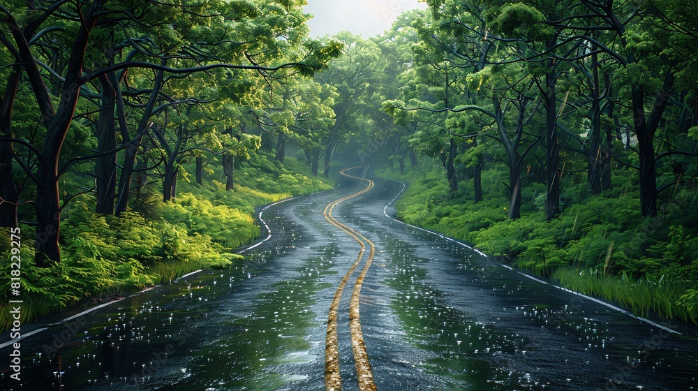 Obraz premium green mountain landscape