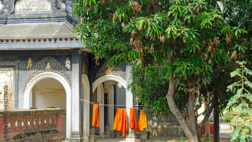Vászonkép monastry building in battambang in cambodia