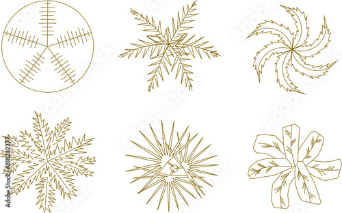 Vector illustration sketch of logo icon design, siteplan layout, tree plants seen from above for completeness of the plan