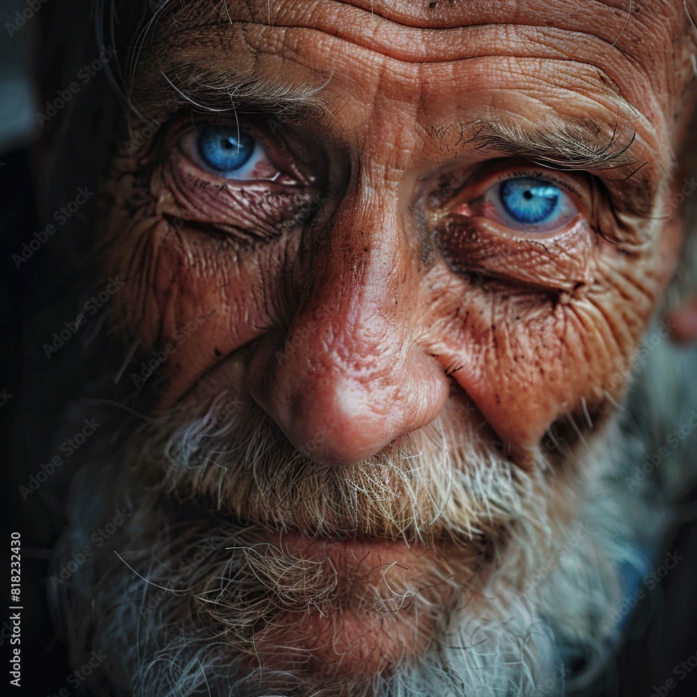 Elderly man's face with a deep, contemplative gaze. Ideal for themes of wisdom, experience, and the passage of time. Elderly man's face with a deep, contemplative gaze. Ideal for themes of wisdom, experience, and the passage of time.