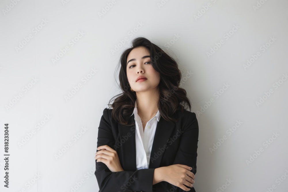 Professional businesswoman on white background, confident and poised, ready for success... Professional businesswoman on white background, confident and poised, ready for success...