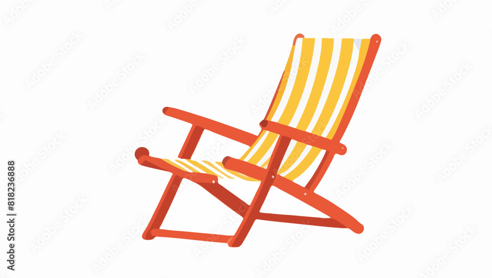 Sunny Relaxation: Vector Illustration of a Beachside Chair