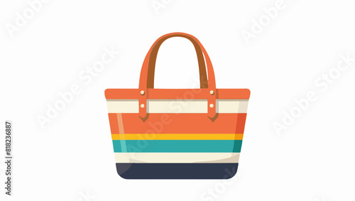 Beachside Chic: Vector Illustration of a Colorful Beach Bag