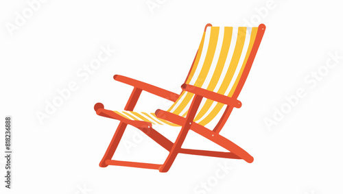 Sunny Relaxation: Vector Illustration of a Beachside Chair