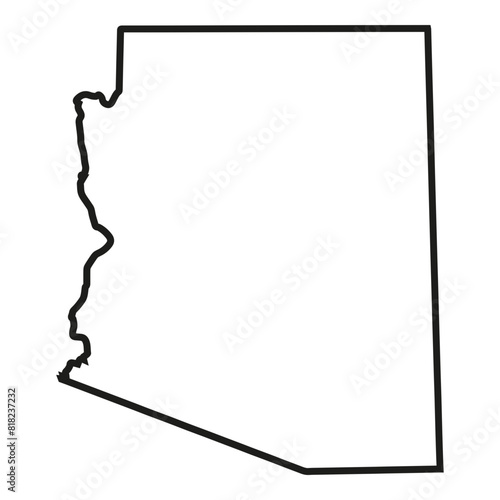 A white outline of the state of Arizona photo