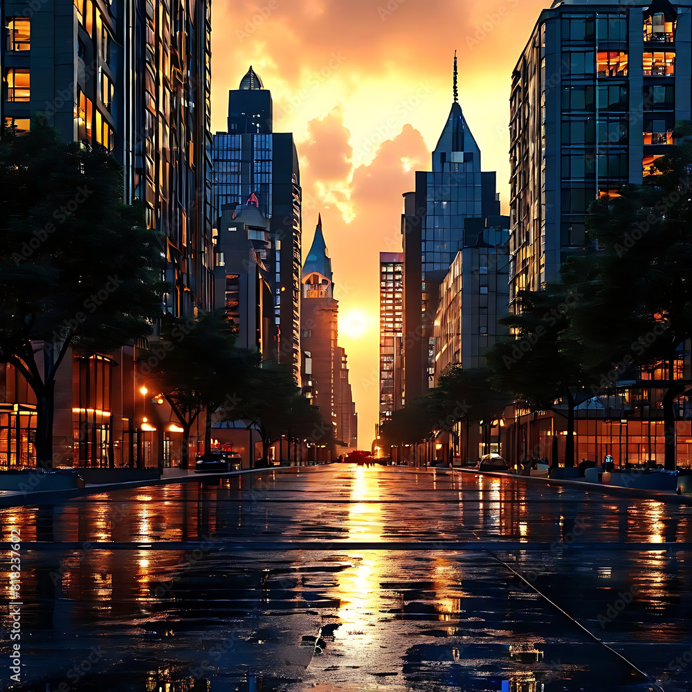 Obraz premium city at night