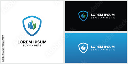 Green and blue biogas safety logo