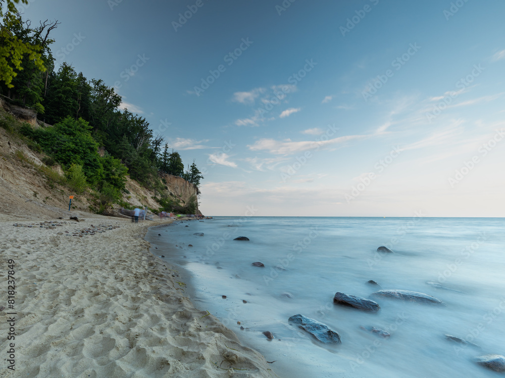 Cliff in Orłowo on a sunny afternoon, Baltic coast