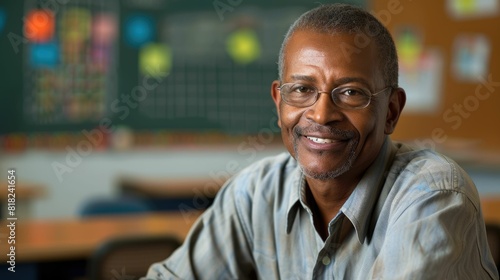 The close up picture of the african american educational consultant is working inside the classroom  educational consultant require skill like patience  communication skill and research skill. AIG43.