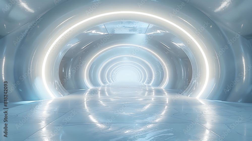 Fototapeta premium Virtual Reality Environments Concept - Futuristic Space and Copy Space Area