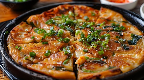This image showcases a delicious serving of Seafood Negi. photo
