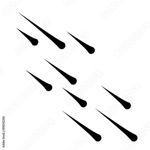 Meteor rain illustration 