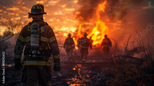 Wallpaper Mural Firefighters Conducting Controlled Burns to Prevent Wildfires Torontodigital.ca