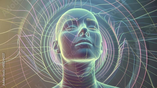 Abstract visualization of a person s energy field
