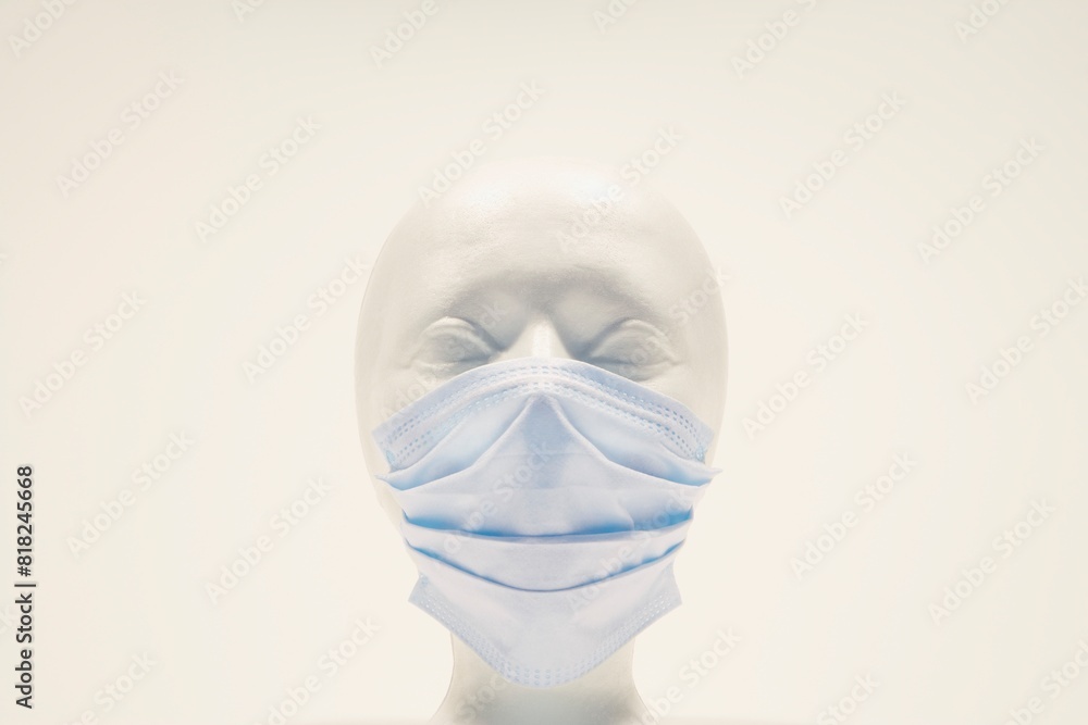 Mannequin Wearing Surgical Mask Mannequin Wearing Surgical Mask