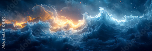 Wallpaper Mural Floating Harmony: Abstract Futurism Torontodigital.ca