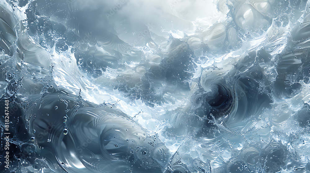 Fototapeta premium Techno Canvas: Swirling Metallic Hues and Circuitboard Patterns