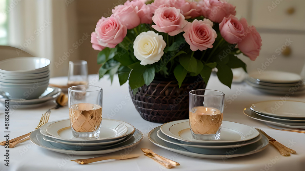 Elegant Mothers Day Brunch Table Setting Elegant Mothers Day Brunch Table Setting