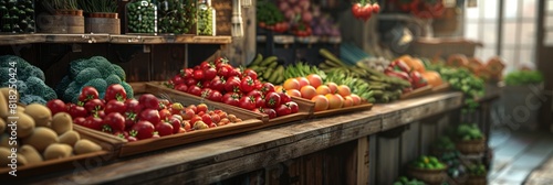 A diverse assortment of farm-fresh fruits and vegetables for sale at the local market.