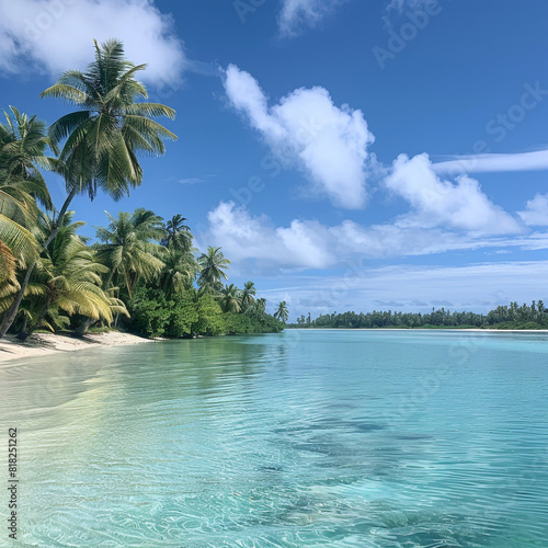 beach with palm trees