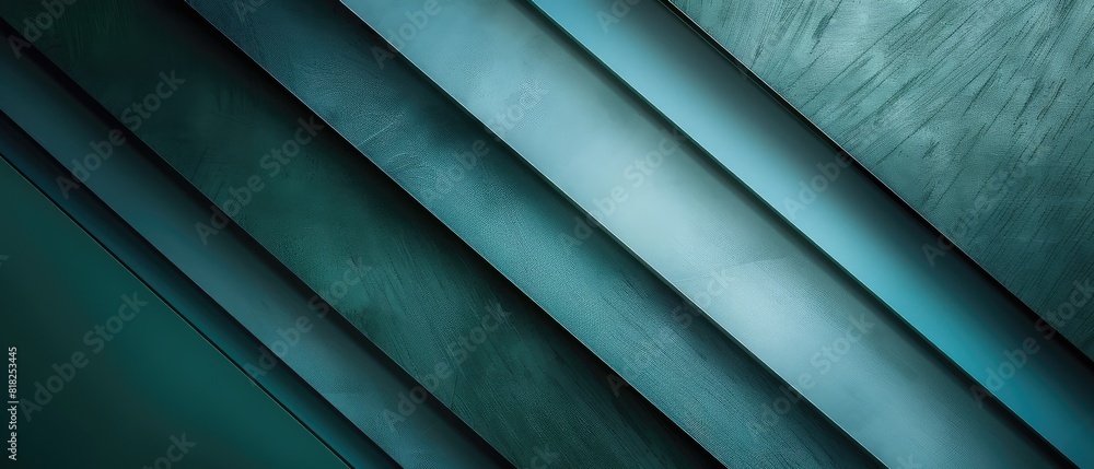 Obraz premium contrast forest green aqua charcoal color stripes geometrical background