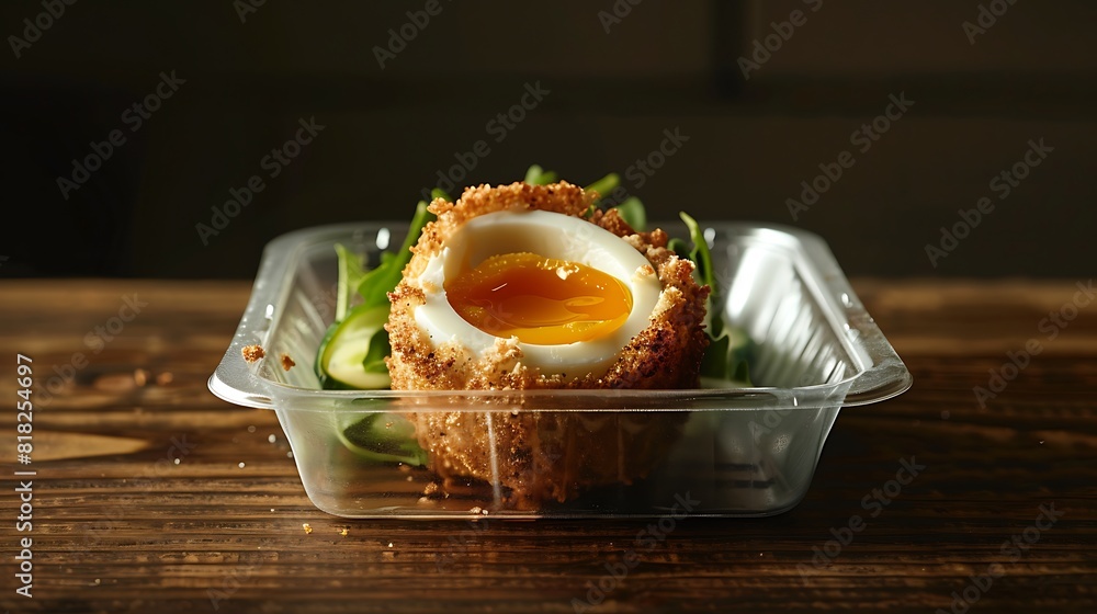A Scotch Egg., The egg is perfectly encased in a golden, crispy