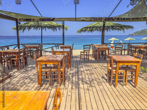 Seaside terrace of restaurant