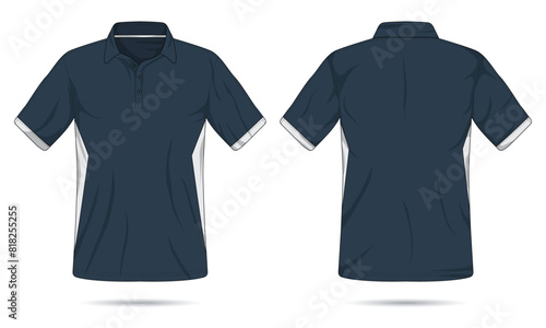 Modern polo shirt mockup front and back view